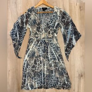 Alberto Makali Y2K dress| Sheer, beaded, leop